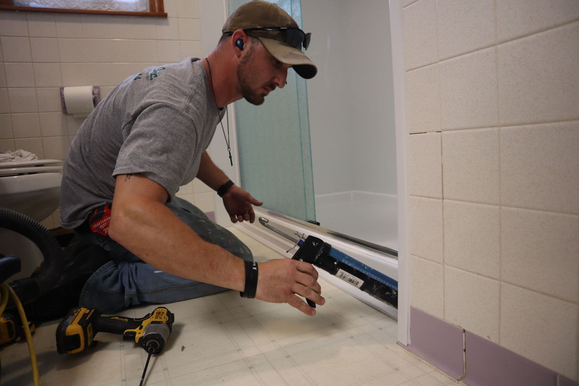 josh sealing floor pan