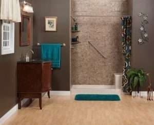 brown bathroom